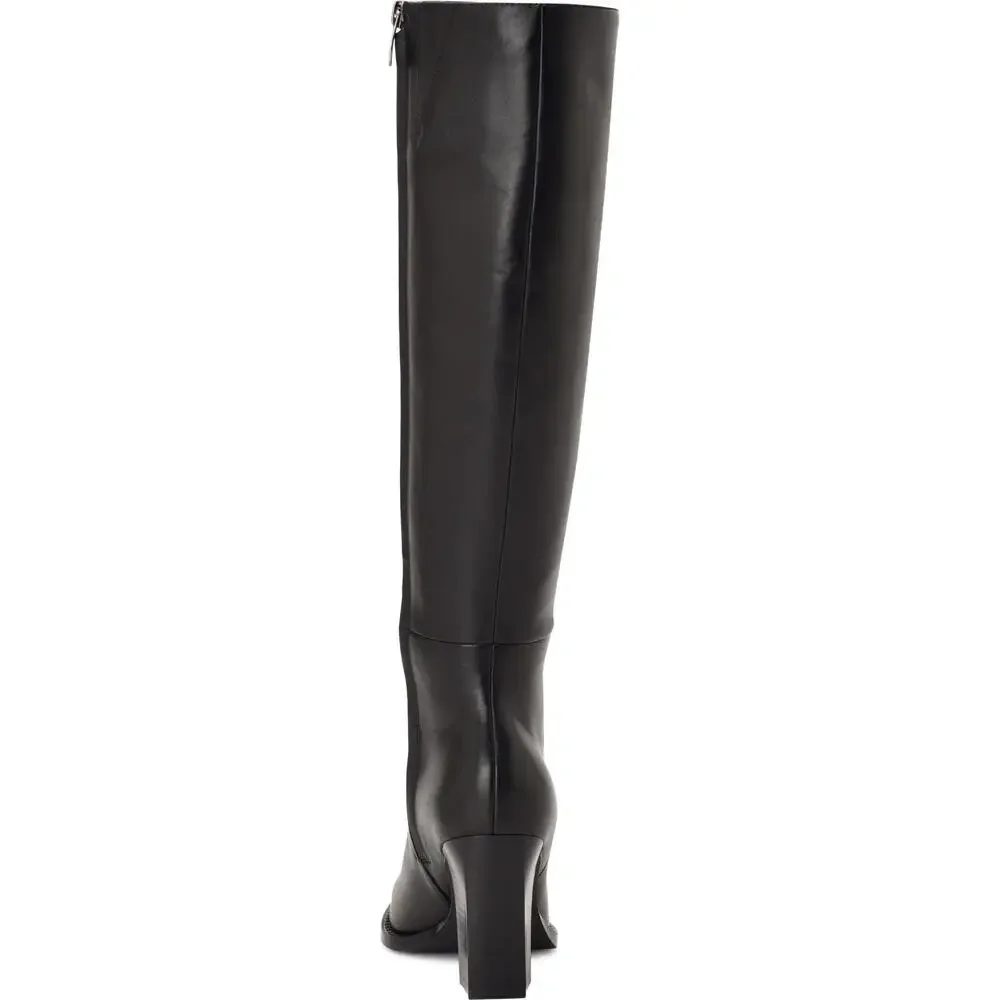 Nine West Women's Zazz Black Leather Boots Size 7 MSRP $249